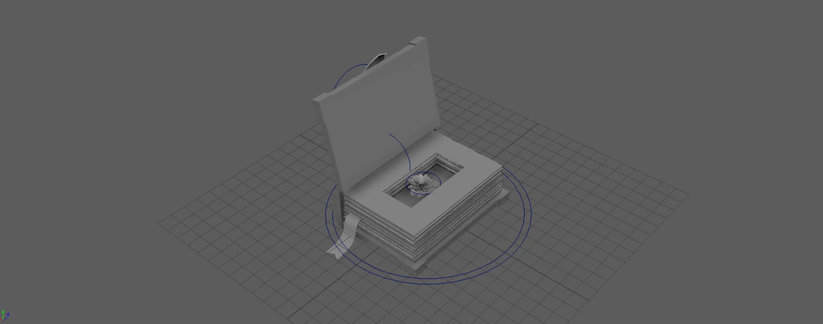 3D model of an open book